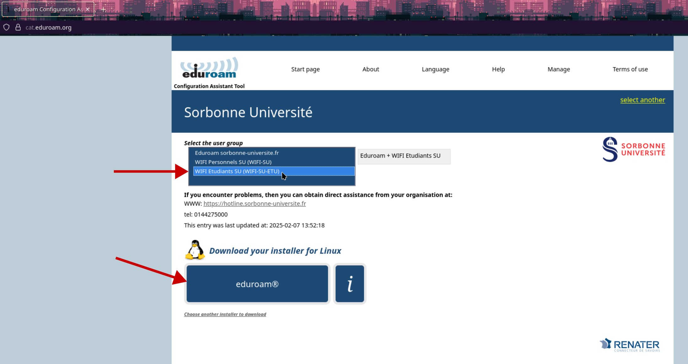 eduroam for student download